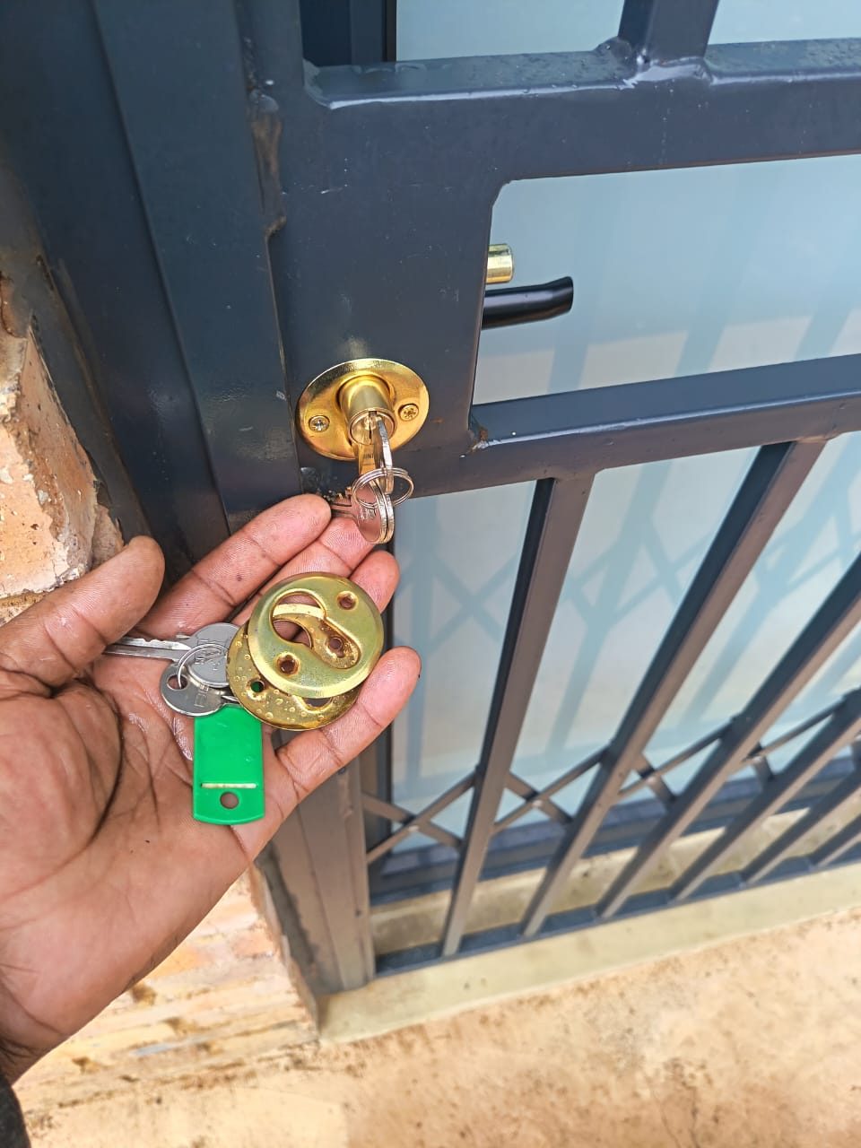 Gate lock installation